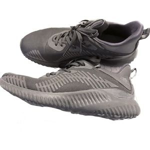 Adidas women’s and mens Bounce black comfort sole running sneakers